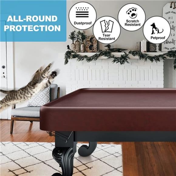 Heavy Duty Leatherette Billiard Pool Table Cover, Waterproof & UV Protection - Picture 3 of 6